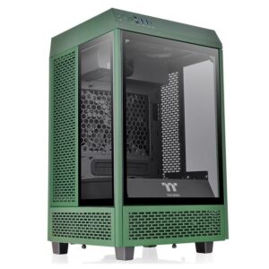 CA-1R3-00SCWN-00 Thermaltake  The Tower 100 Tempered Glass Mini ITX Tower Racing Green Edition