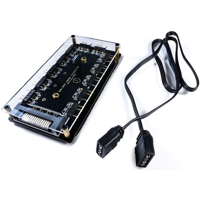 GC-637634 GamerChief 10 Way 3 Pin Addressable RGB Splitter Hub