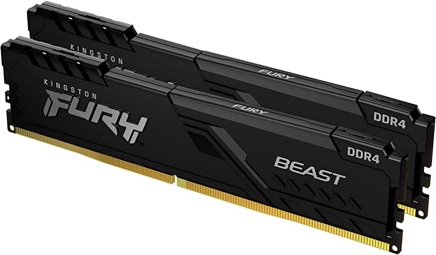 KF432C16BB1K2/32 FURY BEAST DDR4 3200MHz 32GB (2x16) Desktop Memory
