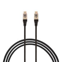 004.300.2000 0.25m CAT6A RJ45 S/FTP THIN LSZH 30 AWG Network Cable | Black