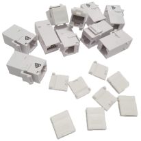 005.005.0012 CAT6 RJ45 Snap In Keystone Coupler | 10 Pack White