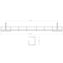 013.294.8110 OE Elsafe Prodigy 950mm Single Tier Cable Management Basket Black