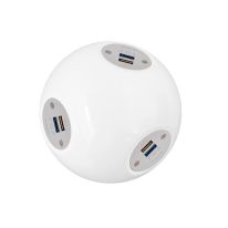 016.012.0003 OE Elsafe: Pluto 3 x TUF with 2000mm Lead with 10A Three Pin Plug - White/Silver