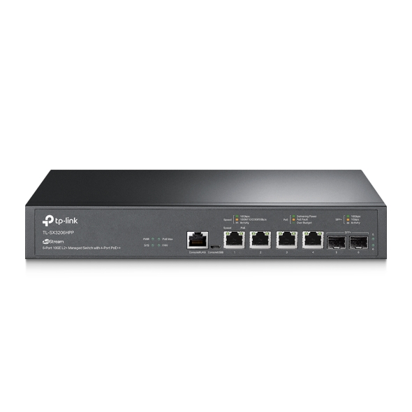 SX3206HPP TP-Link  Omada JetStream 6-Port 10GE L2+ Managed Switch with 4-Port PoE++