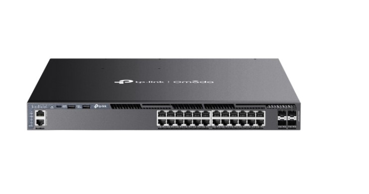 SG6428XHP TP-Link  Omada 24-Port Gigabit Stackable L3 Managed PoE+ Switch with 4 10G Slots