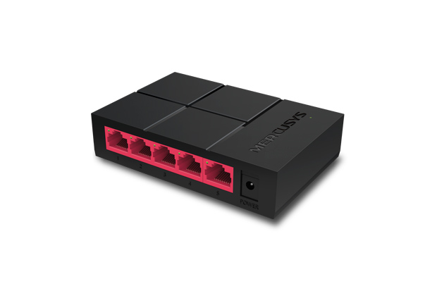 MS105G Mercusys  5-Port Gigabit Desktop Switch, 5x Gigabit Ports, Compact Design, Plug N Play, Green Ethernet Technology