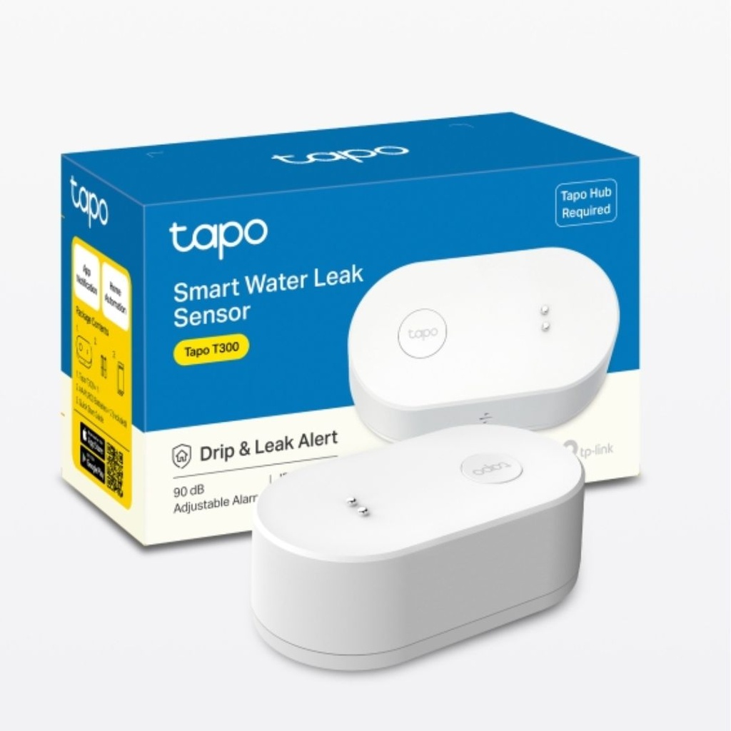 Tapo T300 TP-Link  Smart Water Leak Sensor, 90 dB Dripping & Leaking Alarm, IP66 Waterproof, Hub Supported