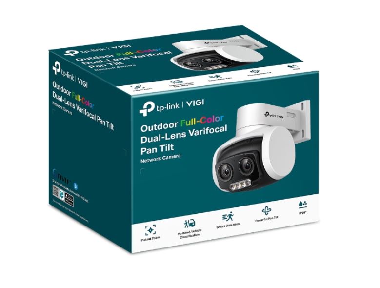 VIGI C540V TP-Link VIGI 4MP C540V Outdoor Full-Color Dual-Lens Varifocal Pan Tilt Network Camera,Two-Way Audio, Smart Detection 3YW