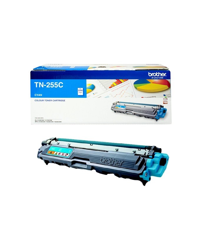 4977766718912 Brother TN-255C - CYAN HIGH YIELD TONER CARTRIDGE TO SUIT HL-3150CDN/3170CDW/MFC-9140CDN/9330CDW/9335CDW/9340CDW /DCP-9015CDW(2,200 Pages)