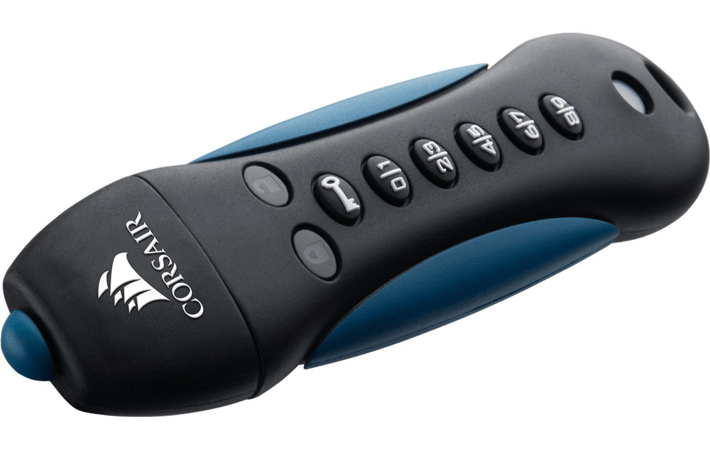 843591025959 Corsair Padlock 3 64GB Secure USB 3.0 Flash Drive with Keypad - Secure 256-bit Hardware AES Encryption