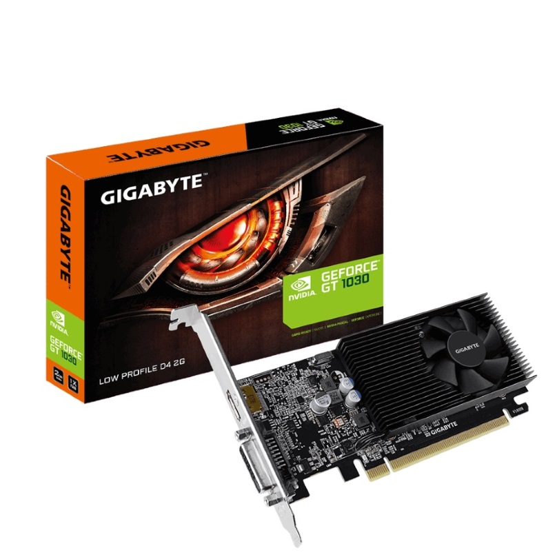 4719331303280 Gigabyte nVidia GeForce GT 1030 2GB DDR4 Fan PCIe Video Card 4K @ 60Hz HDMI DVI 2xDisplays Low Profile 1417/1379MHz ~GV-N1030SL-2GL GV-N1030D5-2GL