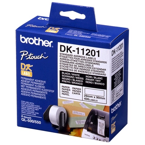 4977766628112 WHITE STANDARD ADDRESS LABELS, 29MM X 90MM 400 LABELS PER ROLL Brother White Standa