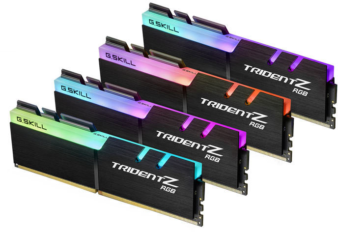 4719692014986 G.SKILL F4-3200C16Q-32GTZR 32GB (4 x 8GB)/ PC4-25600 / DDR4 3200 Mhz/ Timings 16-18-18-38/ Voltage 1.35V/ Trident Z RGB