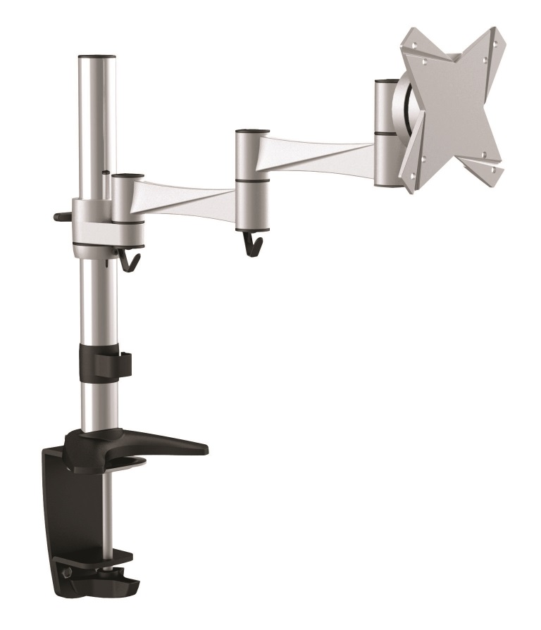 9320301002772 Astrotek Monitor Arm Desk Mount Height Adjustable Stand for Single LCD Display 23.8" 24" 27" 8kg 30° Tilt 180° Swivel 360° Pivot VESA 75x75 100x100