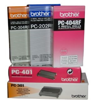 4977766058704 Brother PC402RF A twin pack of thermal printing ribbons - requires PC-401 - 144 A4 pages per ribbon