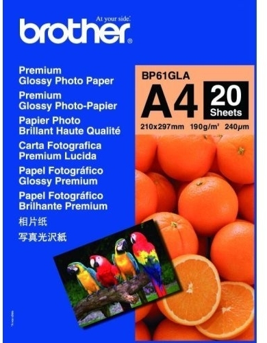 COB-BP-61GLA Brother BP-61GLA A4 GLOSSY PAPER (20 SHEETS) - 190 GSM