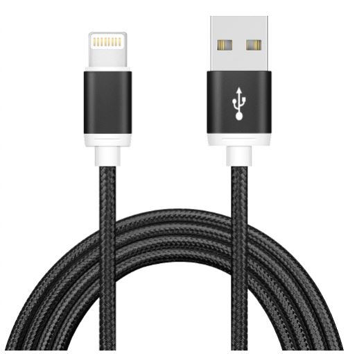 9320422518756 Astrotek 1m USB Lightning Data Sync Charger Black Cable for iPhone 7S 7 Plus 6S 6 Plus 5 5S iPad Air Mini iPod