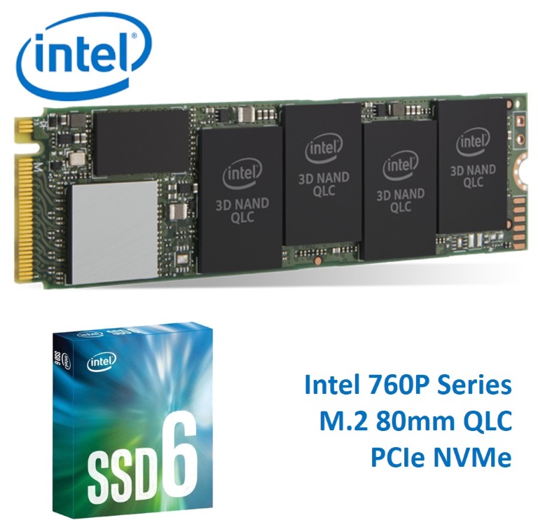 5032037131605 Intel 660P NVMe PCIe M.2 SSD 1TB 3D2 QLC 1800R/1800W MB/s 150K/220K IOPS 1.6M hrs MTBF Solid State Drive 5yrs Wty
