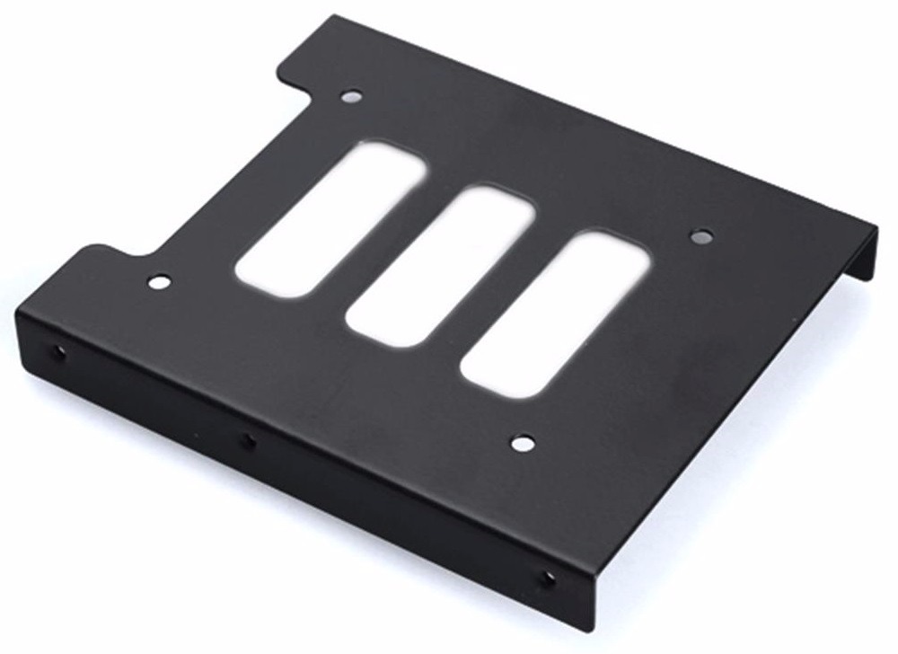 ACCSSDBRACK25 Aywun 2.5" to 3.5" Bracket Metal. Supports SSD.  Bulk Pack no screw.  *Some cases may not be compatible as screw holes may required to be drilled.