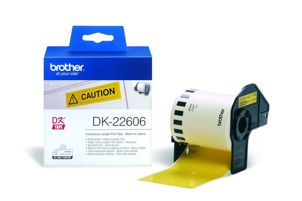 CODK22606 Brother YellowConti Film Roll 62mmX15.24m Continuous QLprts