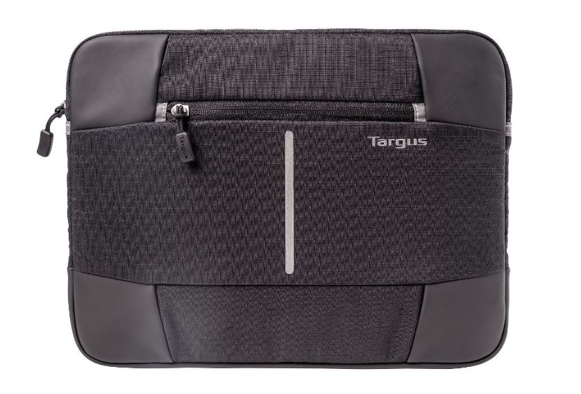 92636318284 Targus 13-14'' Bex II Laptop Sleeve/Case/Notebook Bag  - Weather-resistant  rip-stop fabrication - Black with black trim