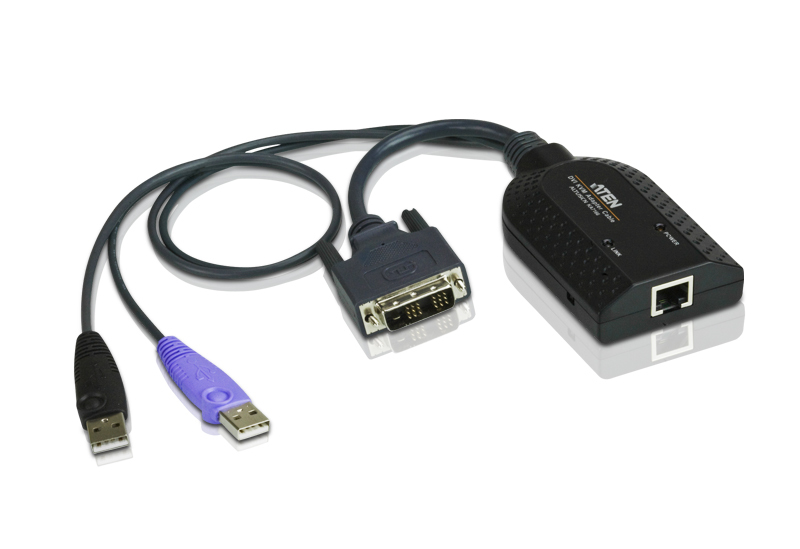 4719264640032 Aten KVM Cable Adapter with RJ45 to DVI, USB for KH, KL, KM and KN series