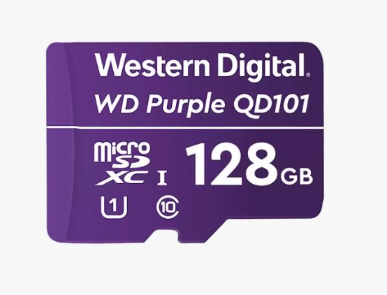 718037874937 Western Digital WD Purple 128GB MicroSDXC Card 24/7 -25°C to 85°C Weather Humidity Resistant for Surveillance IP Cameras mDVRs NVR Dash
