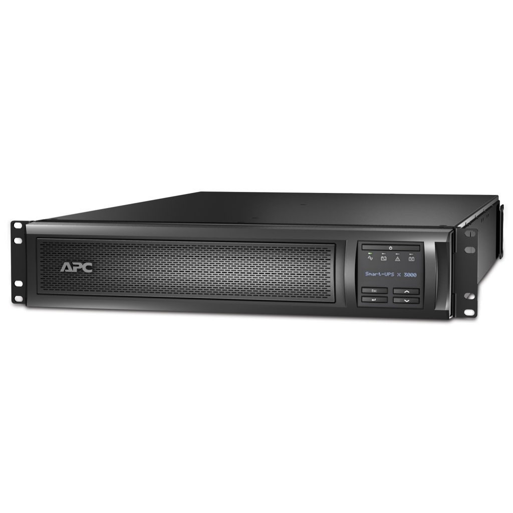 UPAPSMX3000RMHV2U APC Smart-UPS X 3000VA/2700W Line Interactive UPS, 2U RM/Tower, 230V/16A Input, 1x IEC C19  8x IEC C13 Outlets, Lead Acid Battery, SmartSlot