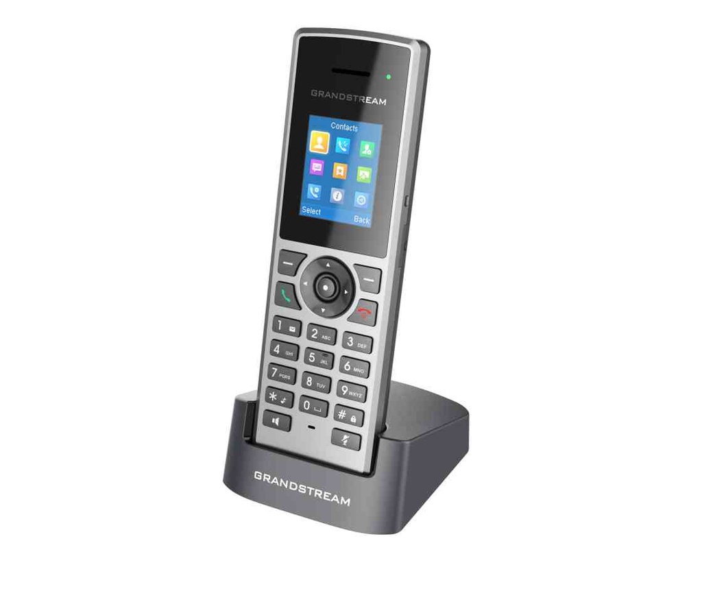 6947273702740 Grandstream DP722 Cordless Mid-Tier DECT Handet 128x160 colour LCD, 2 Programmable Soft Keys, 20hrs Talk Time  250 hrs Standby Time.