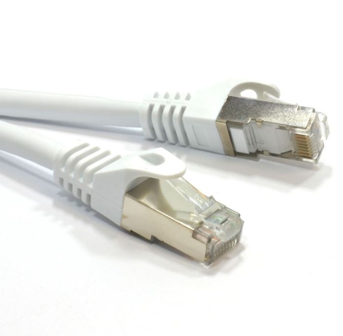9320422519517 Astrotek CAT6A Shielded Cable 3m Grey/White Color 10GbE RJ45 Ethernet Network LAN S/FTP LSZH Cord 26AWG PVC Jacket