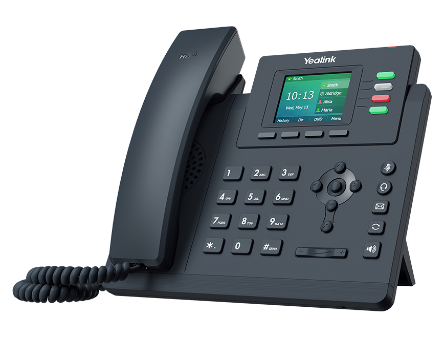 6938818305755 Yealink T33G 4 Line IP phone Entry-level, 320x240 Colour Display, Dual Gigabit Ports, PoE, HD Voice Quality, No Power Adapter included, Zoom, HD Voice