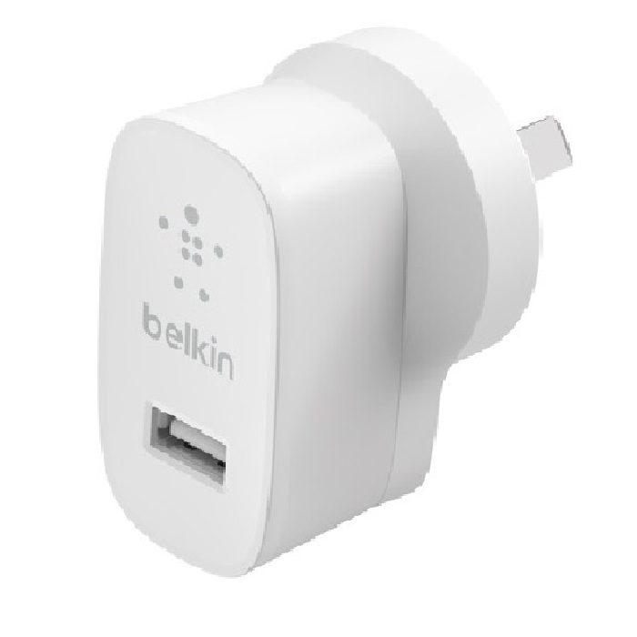 745883793341 Belkin BoostCharge USB-A Wall Charger (12W) - White(WCA002auWH),Compatible with any USB-A devices,Lightweight Charger,Compact,Fast  Travel Ready,2YR