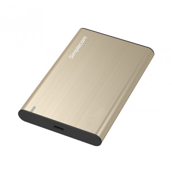 9350414001782 Simplecom SE221 Aluminium 2.5'' SATA HDD/SSD to USB 3.1 Enclosure Gold
