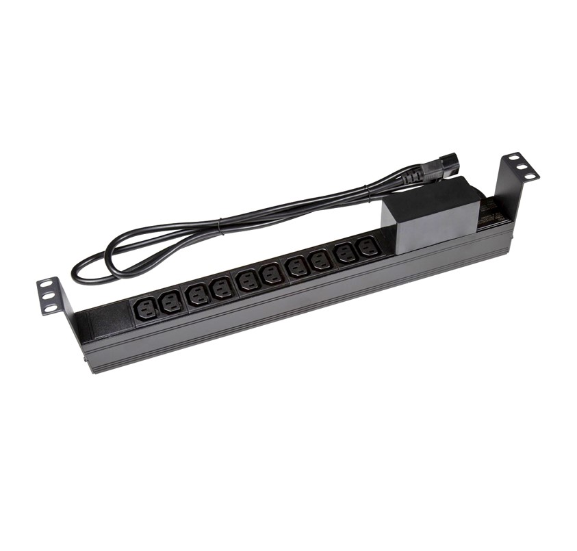 UPPS-RPR-IEC-16A10H PowerShield Horizontal PDU with IEC C20 Input, 8 x C13, 2 x C19 outlets, provides reliable power distribution for horizontal installations