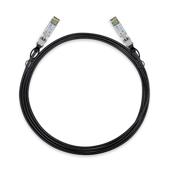4897098682821 TP-Link SM5220-3M 3 Meter 10G SFP+ Direct Attach Cable, Drives 10 Gigabit Ethernet, 10G SFP+ Connector on Both Sides (Replaces TXC432-CU3M)