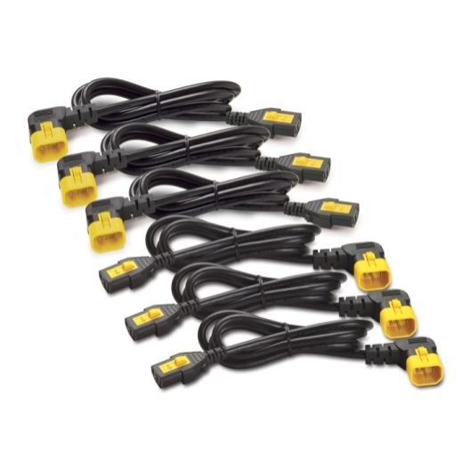 731304296461 APC Locking Power Cord Kit, C13 to C14 (90 Degree), 1.2M Length, 6 Pack