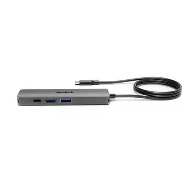 6938818316881 Yealink BYOD Box Cable Hub, with 1.5m USB-C Cable (USB-C to USB-A adapter included), easy plugplay setups,  Support to charging the connected laptop