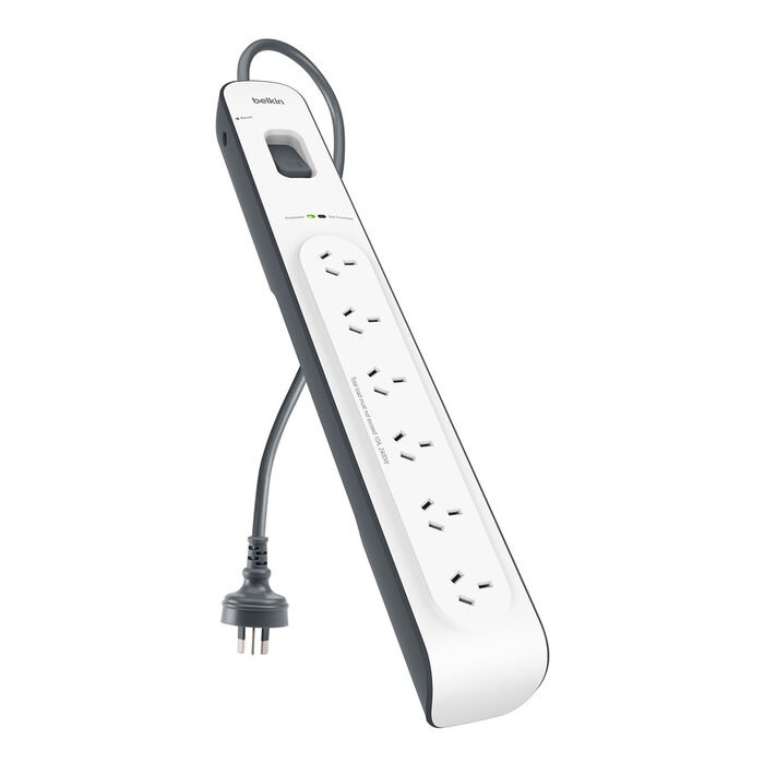 745883651009 Belkin BSV603 6-Outlet 2-Meter Surge Protection Strip, Protects Against Spikes And Fluctuations, CEW $30,000,2YR, Power Board