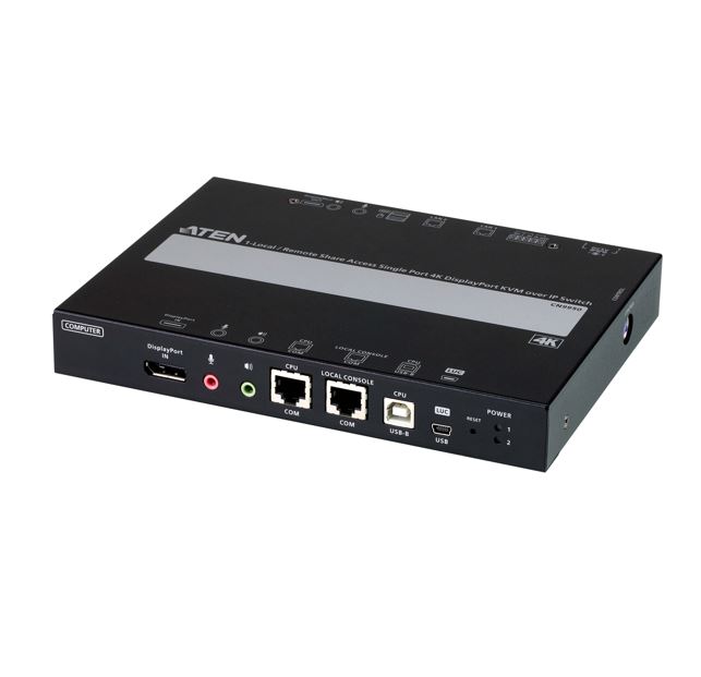 4710469340666 Aten CN9950 1-Local/Remote Share Access Single Port 4K DisplayPort KVM over IP Switch