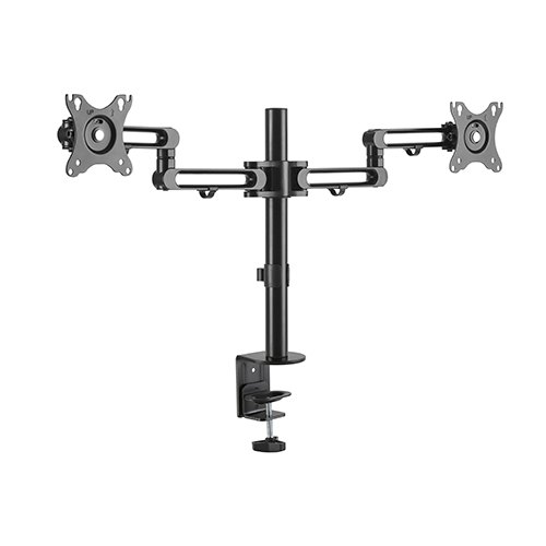 6956745159432 Brateck Dual Monitor Premium Aluminum Articulating Monitor Arm Fit Most 17"-32" Monitors Up to 8kg per screen VESA 75x75/100x100