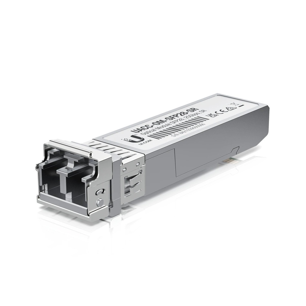 810010077004 Ubiquiti 25 Gbps Multi-Mode Optical Module, Short-range, SFP28-compatible Optical Transceiver Module, Connections Up To 100 m, 2Yr Warr