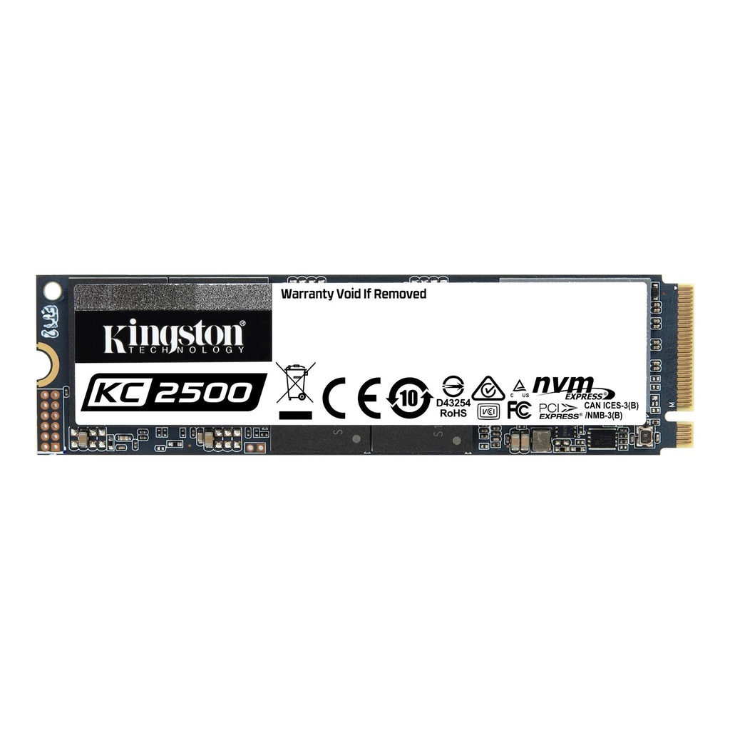 740617307207 Kingston KC2500 2TB M.2 NVMe PCle SSD 3D NAND 3500/2900MB/s 375K/300K IOPS 1.2PBW XTS-AES 256 bit Encryption 2M hrs MTBF 5yr wty
