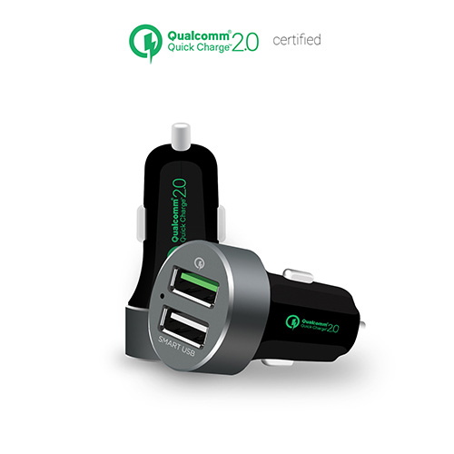 9346396001643 (LS) mbeat® QuickBoost USB 2.0 Dual Port Car Charger - Certified Qualcomm Quick Charge 2.0 technology /Fast Charging/Samsung Galaxy Note Apple iPhone