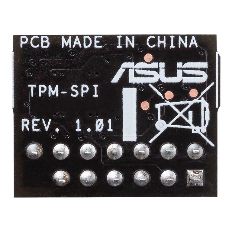 4718017210287 ASUS TPM-SPI TPM Chip, Improve Your Computer's Security. 14-1 pin and SPI interface, Nuvoton NPCT750, Compliant With TCG Specification Family 2.0