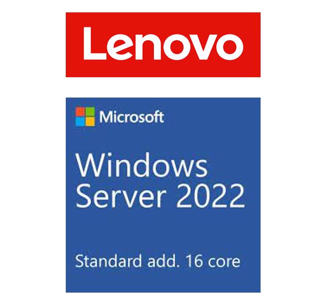 889488595587 LENOVO Windows Server 2022 Standard Additional License (16 core) (No Media/Key) (Reseller POS Only)