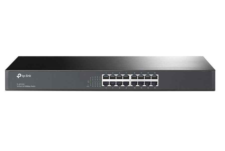 6935364021511 TP-Link TL-SF1016 16-Port 10/100Mbps Rackmount Switch MAC MDI/MDIX Steel Case