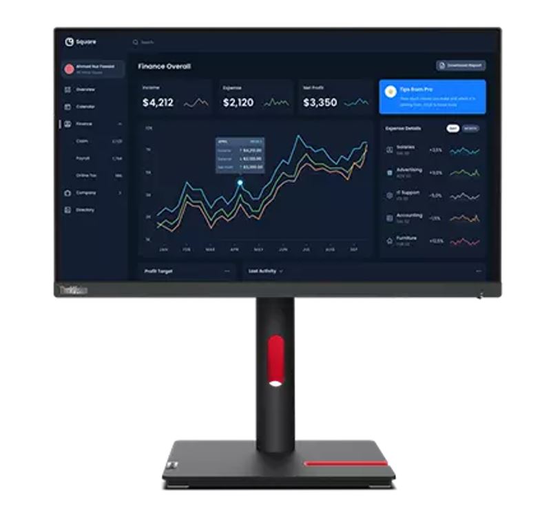 196379785690 LENOVO ThinkVision T27i-30 27" FHD IPS Monitor 1920x1080 16:9 Anti-Glare Height Adjustable Tilt Swivel Pivot 4xUSB3.2 Hub VGA DP HDMI 3yr wty
