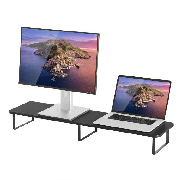 9346396003128 mbeat® activiva Black Dual Monitor Riser Dimensions:1000mm × 260mm × 122mm Fit Screen Size:13"~32" Package Weight:3.5kg