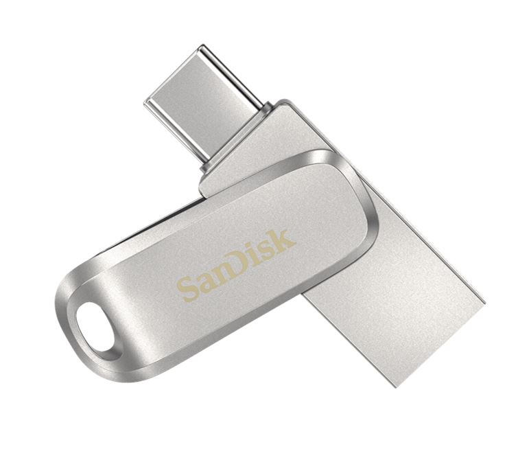 619659179182 SanDisk 512GB Ultra Dual Drive Luxe USB-C  USB-A Flash Drive Memory Stick 150MB/s USB3.1 Type-C Swivel for Android Smartphones Tablets Macs PCs