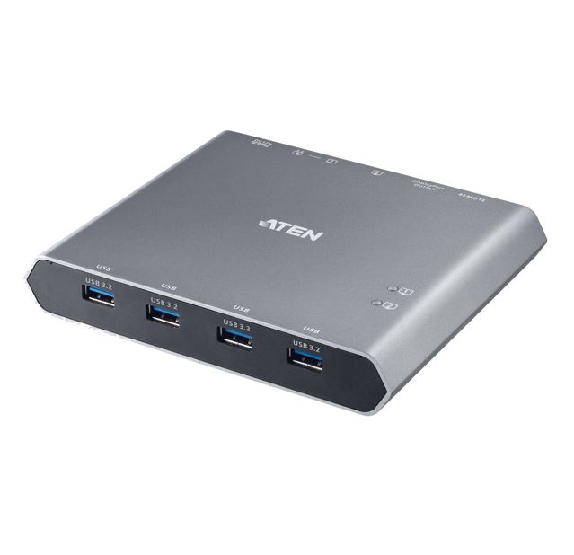 4710469342806 Aten 2-Port 4K DisplayPort USB-C KVM Dock Switch with Power Pass-through,